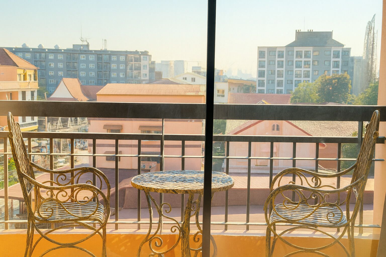 Superior Studio Suite, City View | Free minibar, desk, laptop workspace, bed sheets