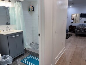 Shower, towels, soap, toilet paper - S6, Near center city spacious one bedroom apartment (Philadelphia)