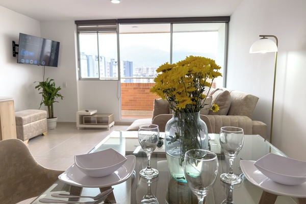 The open-concept living space allows you to relax, share meal