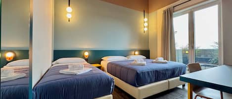 Superior Triple Room, Balcony | In-room safe, desk, blackout drapes, soundproofing