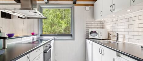 Kühlschrank, Mikrowelle, Geschirrspüler, Kochgeschirr/Geschirr/Besteck