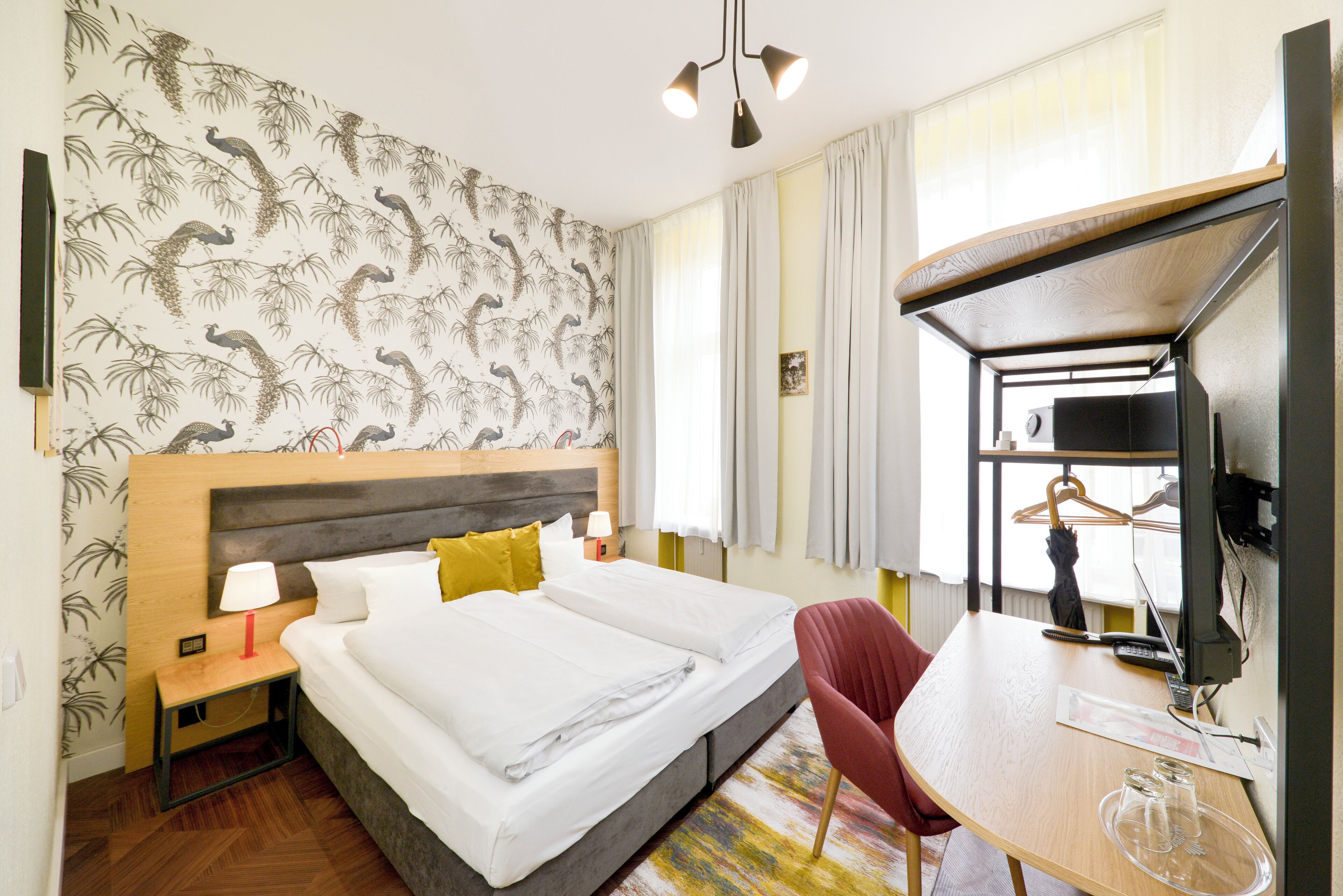 Double or Twin Room, Non Smoking, Private Bathroom | Premium bedding, in-room safe, desk, blackout drapes