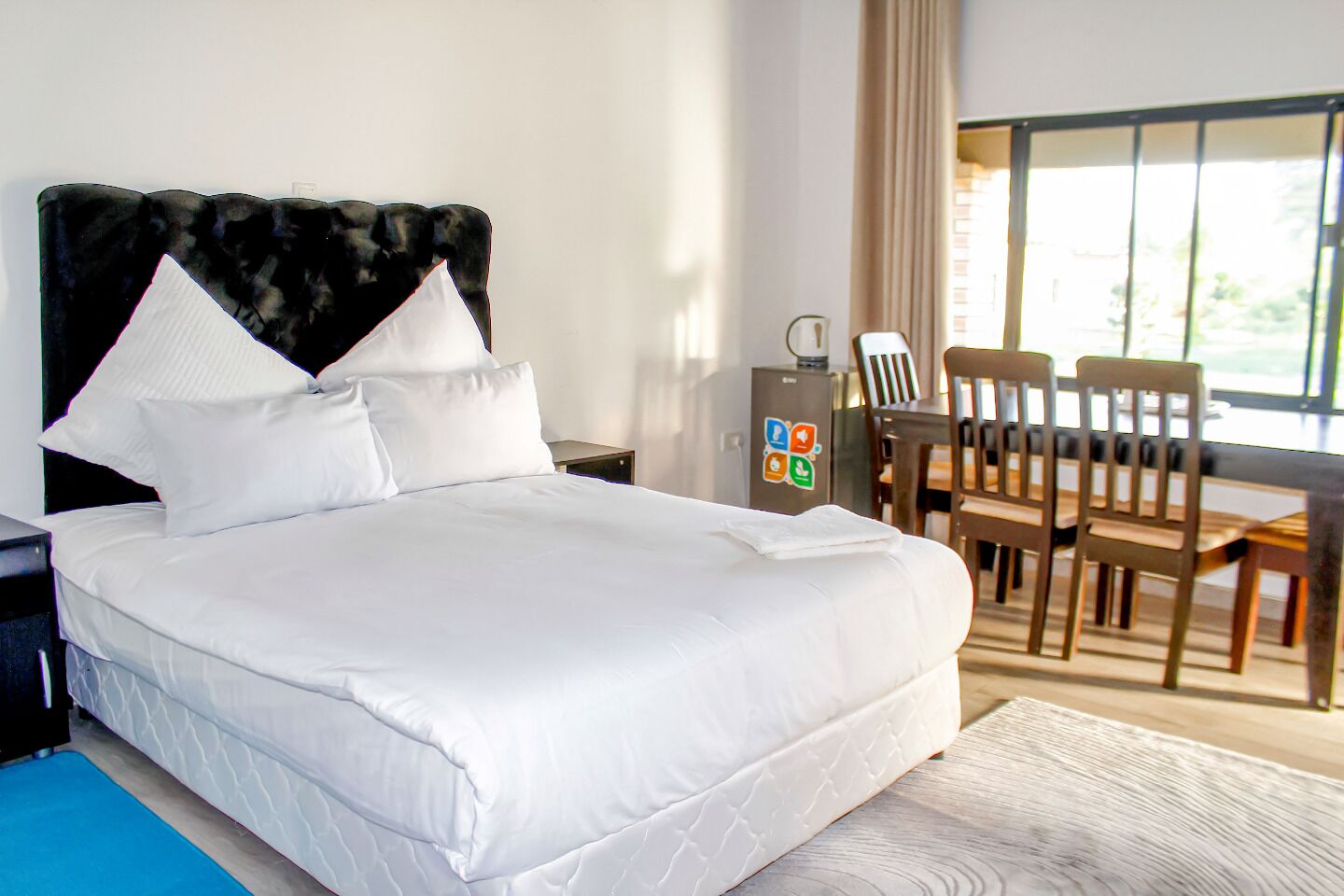 In-room safe, desk, laptop workspace, blackout curtains