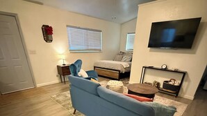 Living area - Private downtown studio with full kitchen (Chico)