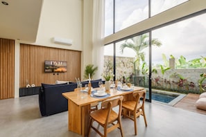 Luxury Villa, Pool View | Living area - Villa Gaudi Dua by DVH Luxe Retreats 2BR (Canggu)