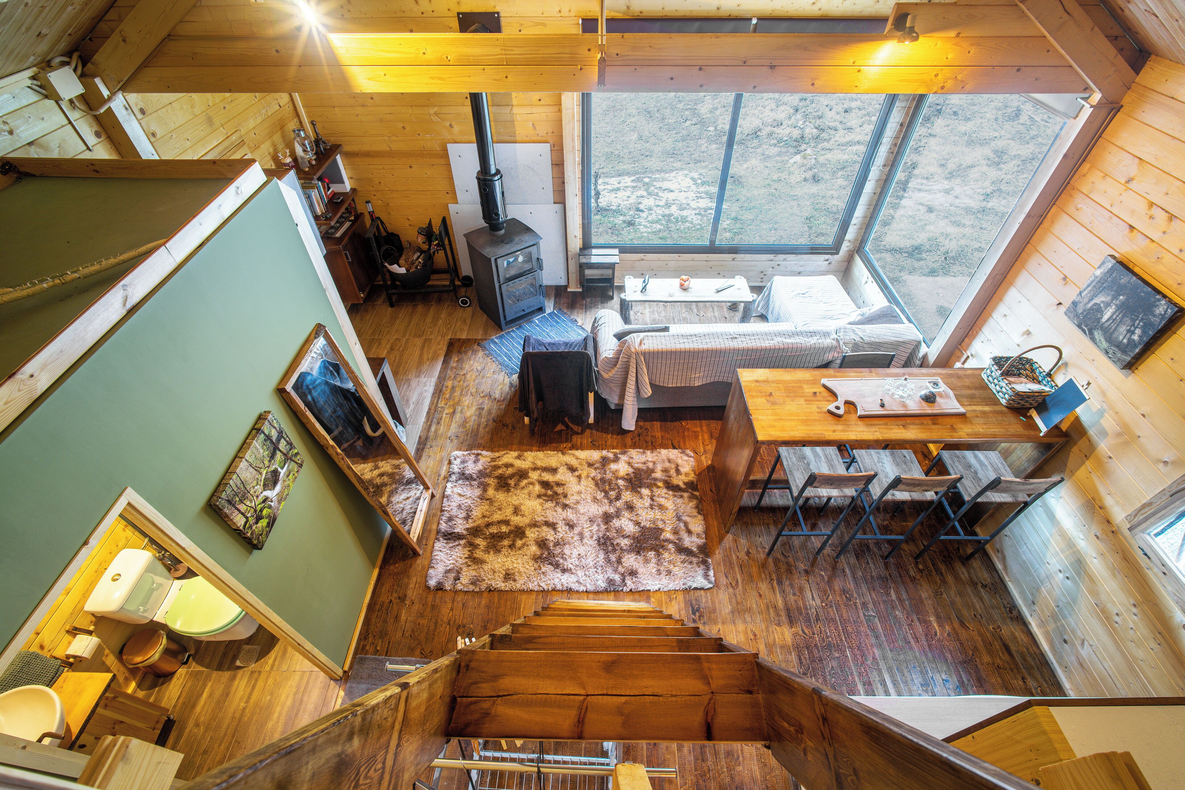 Chalet, River View | Living area | Computer monitors