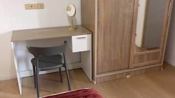 Desk, laptop workspace