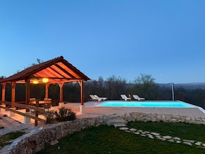 Outdoor pool, a heated pool - Villa Billubium-Authentic Stone Villa with Private Heated Pool (Lokvičići)