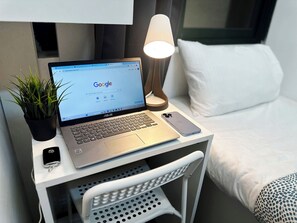 Economy Single Room, Balcony, City View | Desk, laptop workspace, iron/ironing board, free WiFi - Metropolis View Partition Room in Tecom (Dubai)