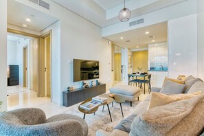 อพาร์ทเมนท์, 2 ห้องนอน, วิวเมือง | ห้องนั่งเล่น