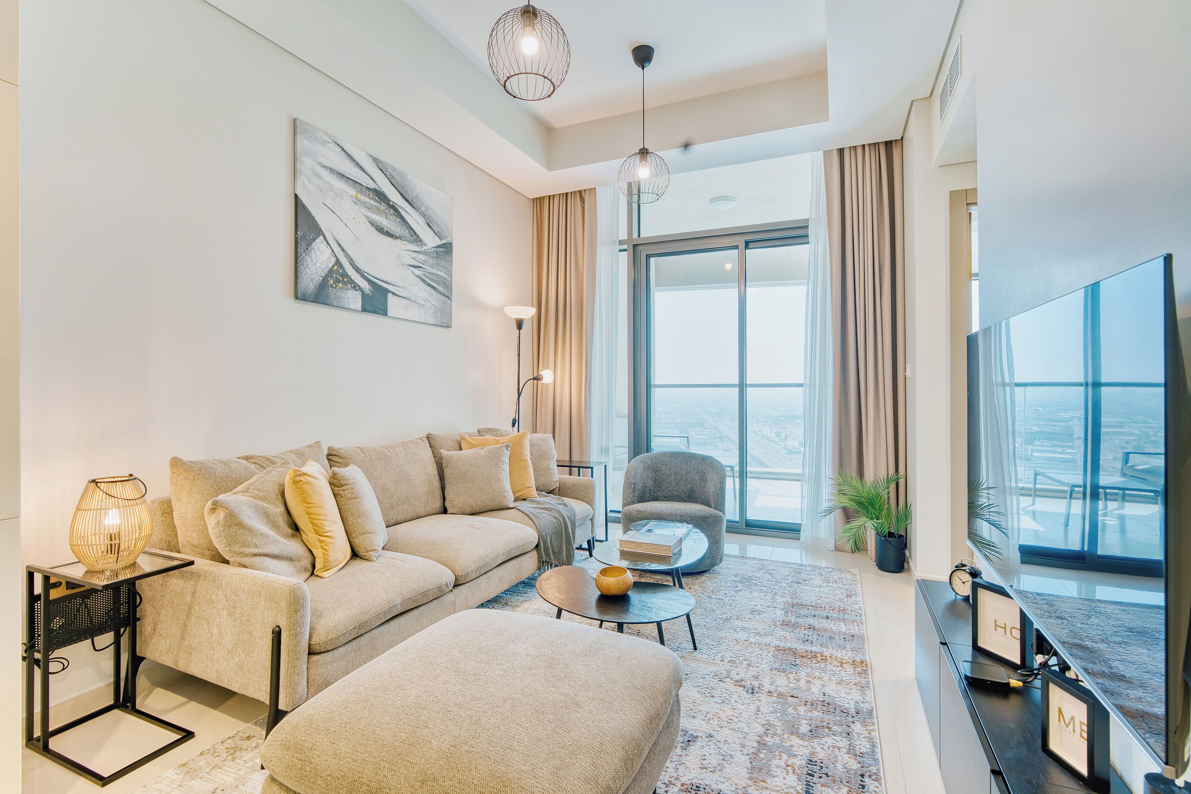 อพาร์ทเมนท์, 2 ห้องนอน, วิวเมือง | ห้องนั่งเล่น