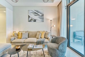 อพาร์ทเมนท์, 2 ห้องนอน, วิวเมือง | ห้องนั่งเล่น