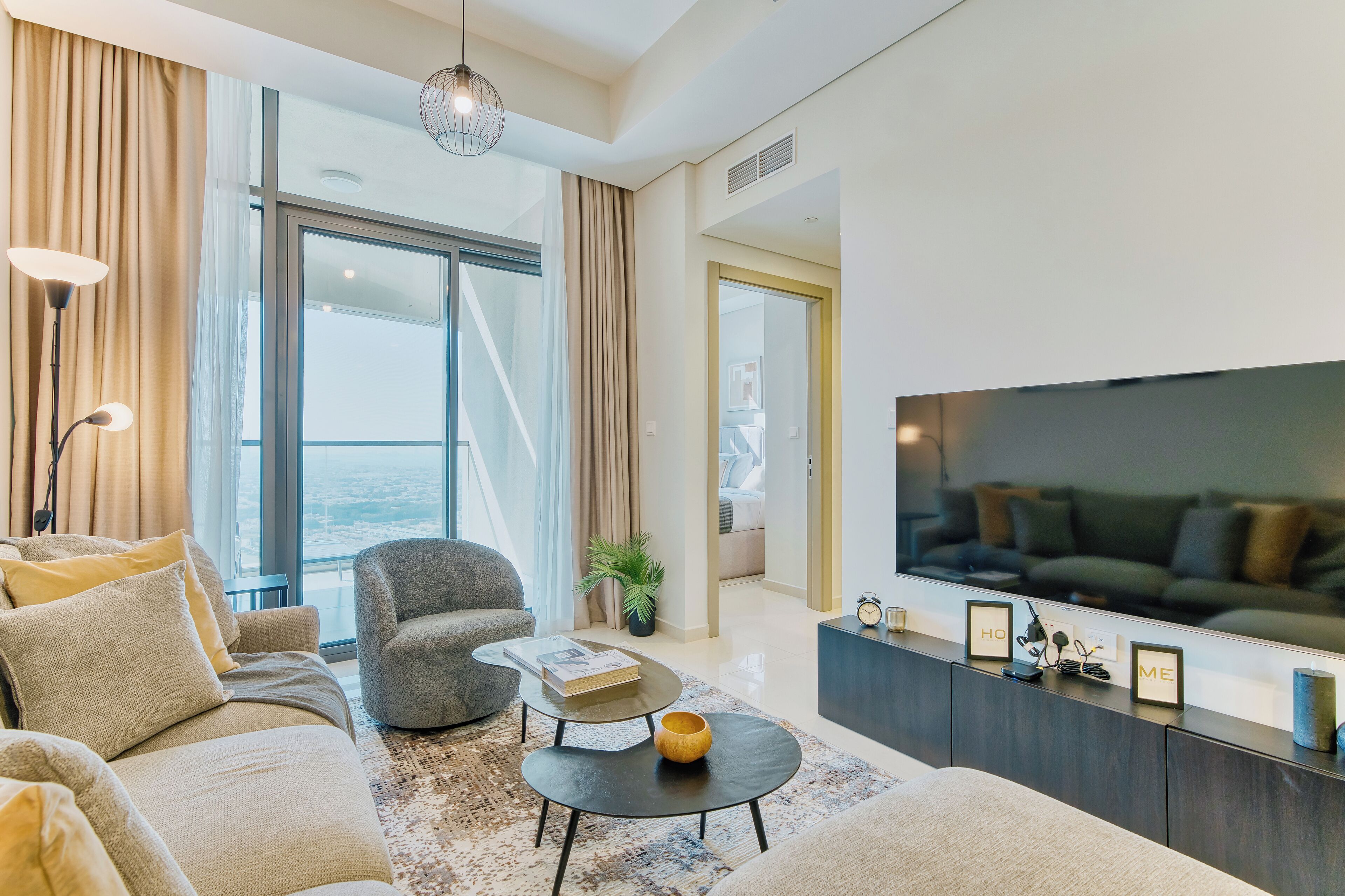 อพาร์ทเมนท์, 2 ห้องนอน, วิวเมือง | ห้องนั่งเล่น