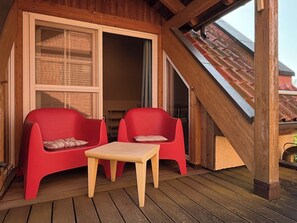 Terrace/patio - ***** Design vacation home Cameroon on the Elbe "Casa Kamerunschaf" (Damnatz)