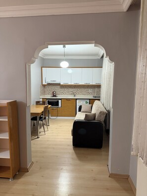 Standard Apartment | Private kitchen | Mini-fridge, oven, stovetop, cookware/dishes/utensils - Valentina (Tokat)