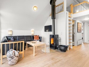 Televisión, chimenea