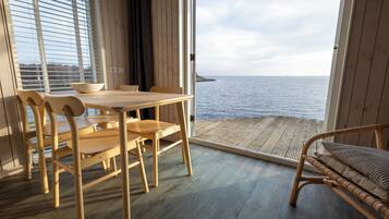 Familie chalet, uitzicht op meer