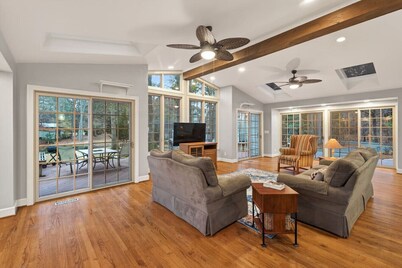 Lakefront Haven | Sunroom, Deck, Near Hospital
