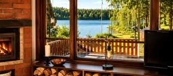 Traumhaftes Schwedenhaus am See in Südschweden – Kamin, Boot & Gästehaus