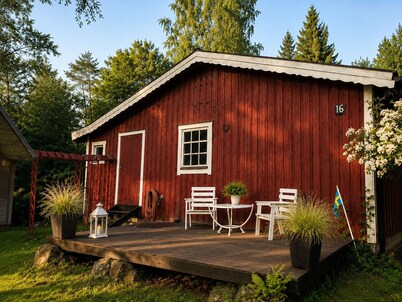 A Stunning Swedish House by the Lake • Fireplace, Boat & Separate Guest House