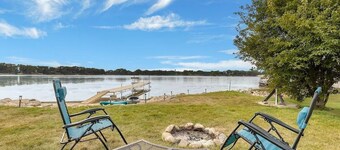 Spacious 6-bedroom lake home with an indoor pool, hot tub, and sauna.