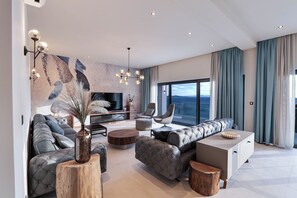 TV, fireplace - Grande mare,luxury 6-bedroom villa residence by the sea with beautiful view (Brac)