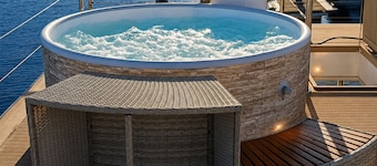 Neon House Boat—Luxury Stay on Lake Maggiore with a Hot Tub