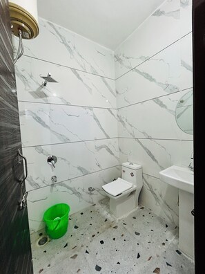 Deluxe Double Room, City View | Bathroom | Shower, slippers, towels - Hotel Brothers  (Panchkula)