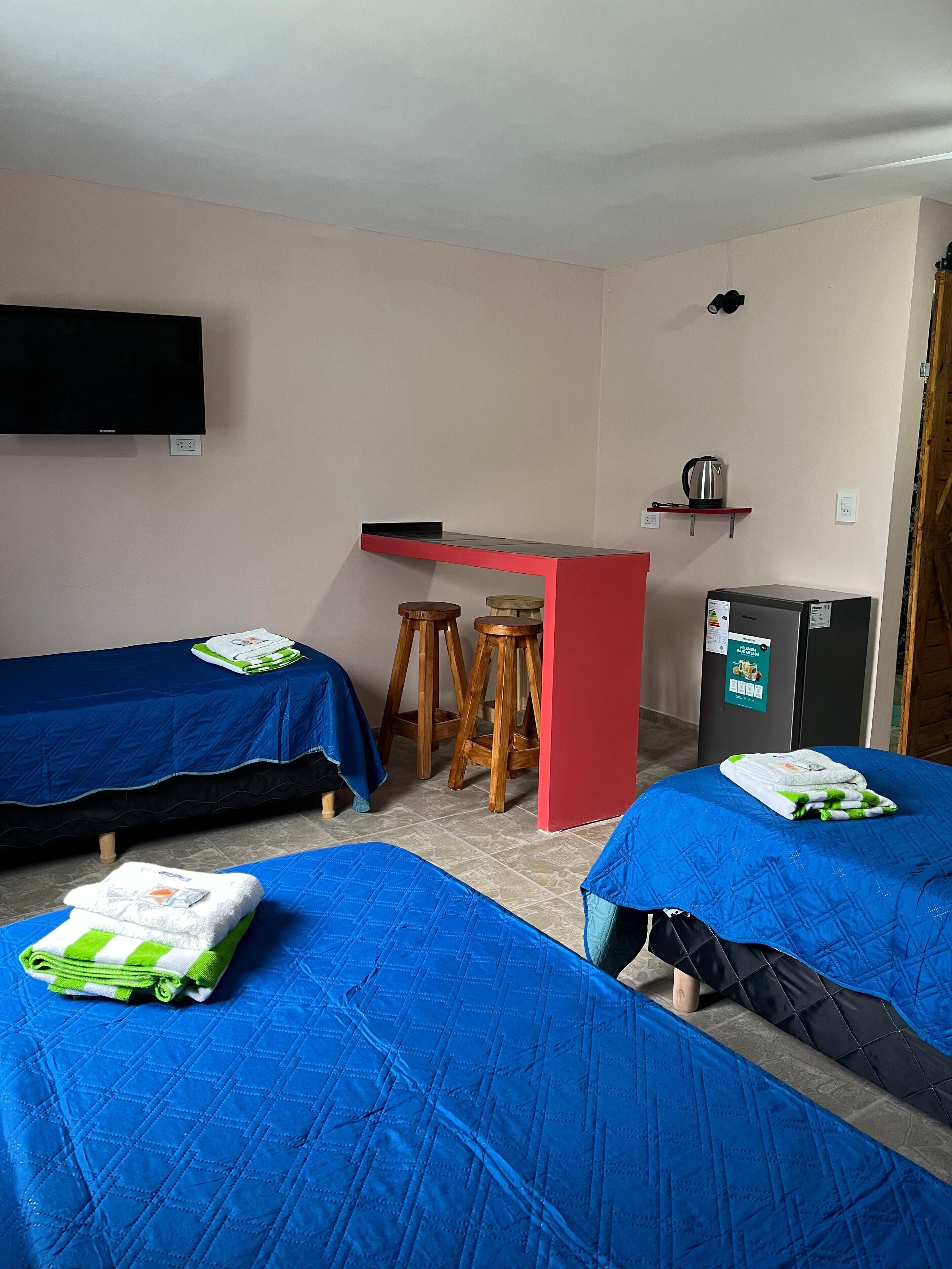 Habitación cuádruple, vista al jardín | Wifi gratis 