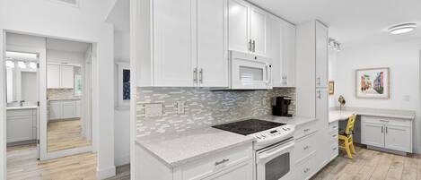 Microwave, oven, stovetop, dishwasher