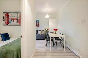 2 bedrooms, iron/ironing board, travel crib, WiFi