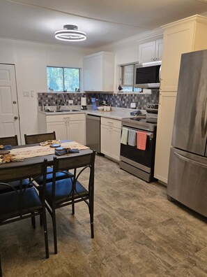 Microwave, oven, stovetop, dishwasher