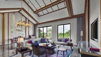 Lakeview Courtyard Terrace Triple Bedroom Villa | Down comforters, minibar, in-room safe, desk