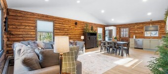 #43- Modern Luxury Log Cabin Retreat | Fire Pit
