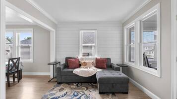 Televisión y chimenea