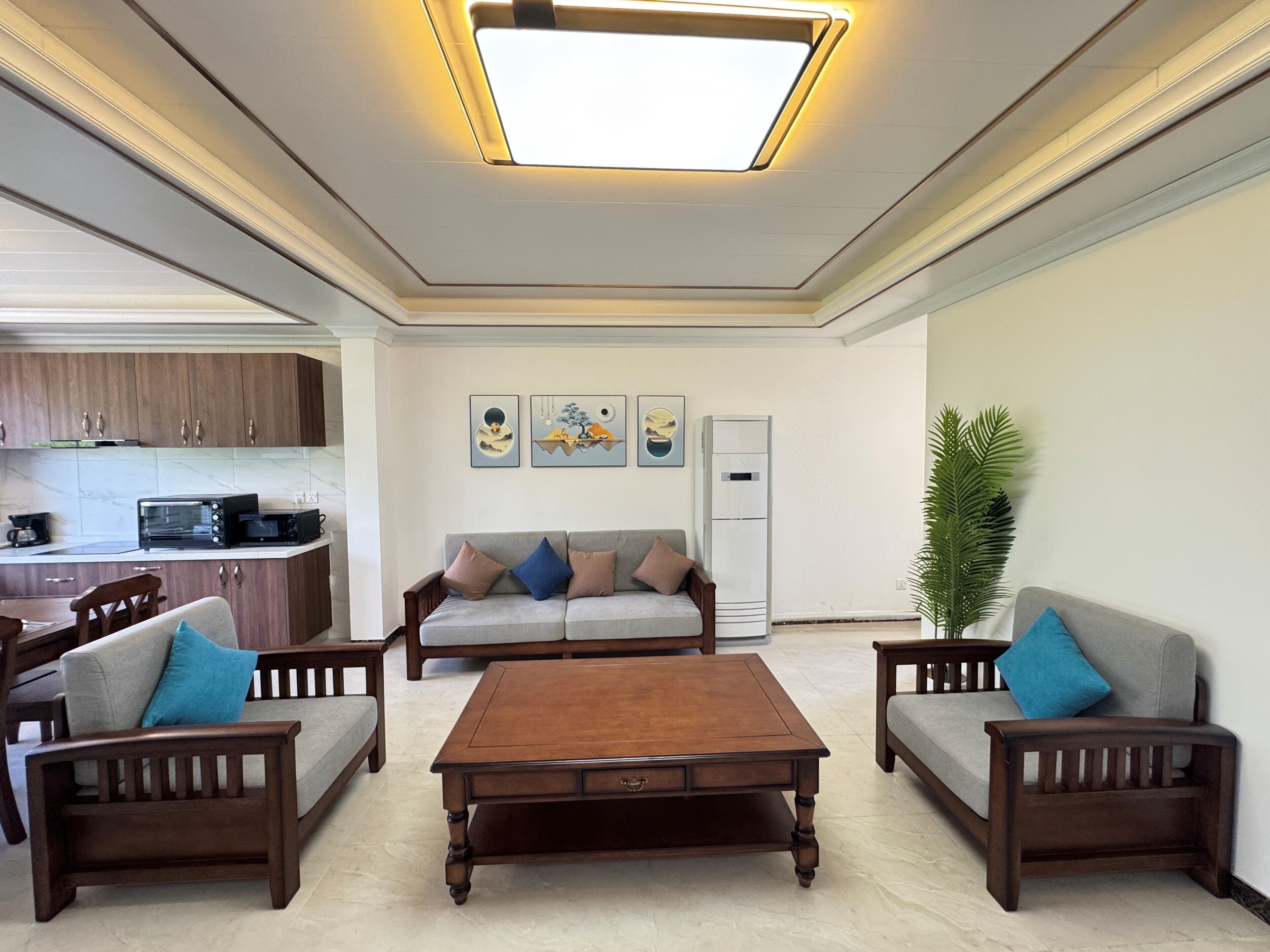 55-inch flat-screen TV with digital channels, Netflix