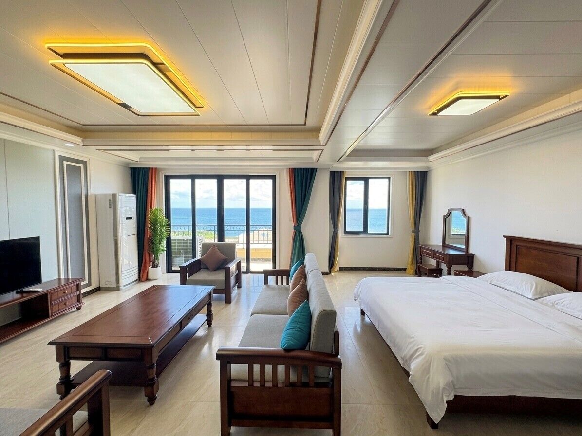 特級開放式套房, 1 張特大雙人床, 露台, 海景 | 內部