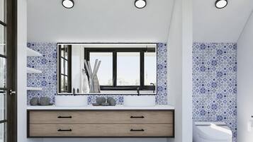 Villa, 3 Schlafzimmer, Raucher, eigener Pool | Badezimmer