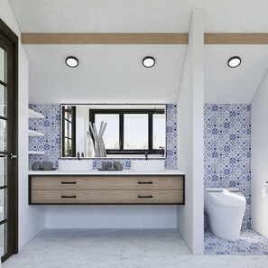 Villa, 3 habitaciones, para fumadores, alberca privada | Baño