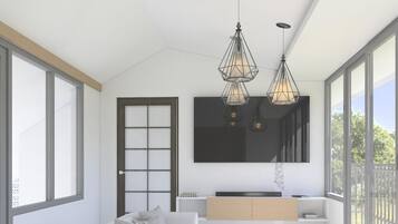 Villa, 3 Schlafzimmer, Raucher, eigener Pool | Wohnzimmer