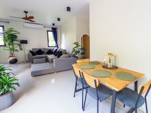 Villa, 3 chambres, fumeur, piscine privée | Salle de séjour