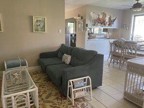 Living area - THE SUITE:  Charming 3 bedroom In the Heart of Grace Bay!! (Grace Bay)
