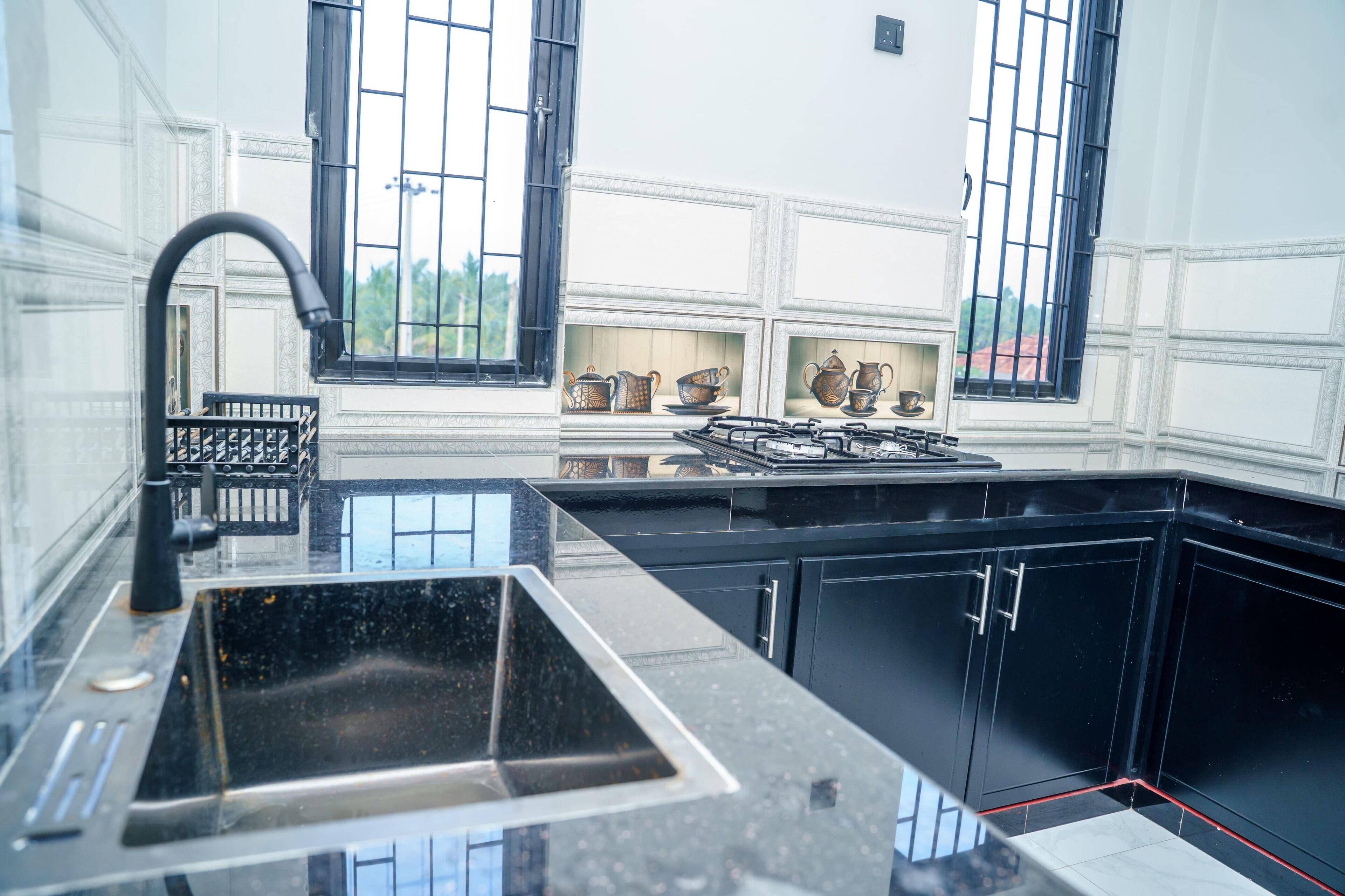 Habitación cuádruple familiar, vistas al jardín | Cocina privada