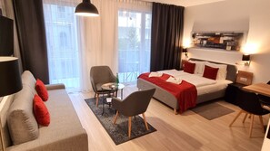 Studio, 1 Queen Bed with Sofa bed | In-room safe, desk, laptop workspace, blackout drapes - B40 Green ApartRooms (Budapest)