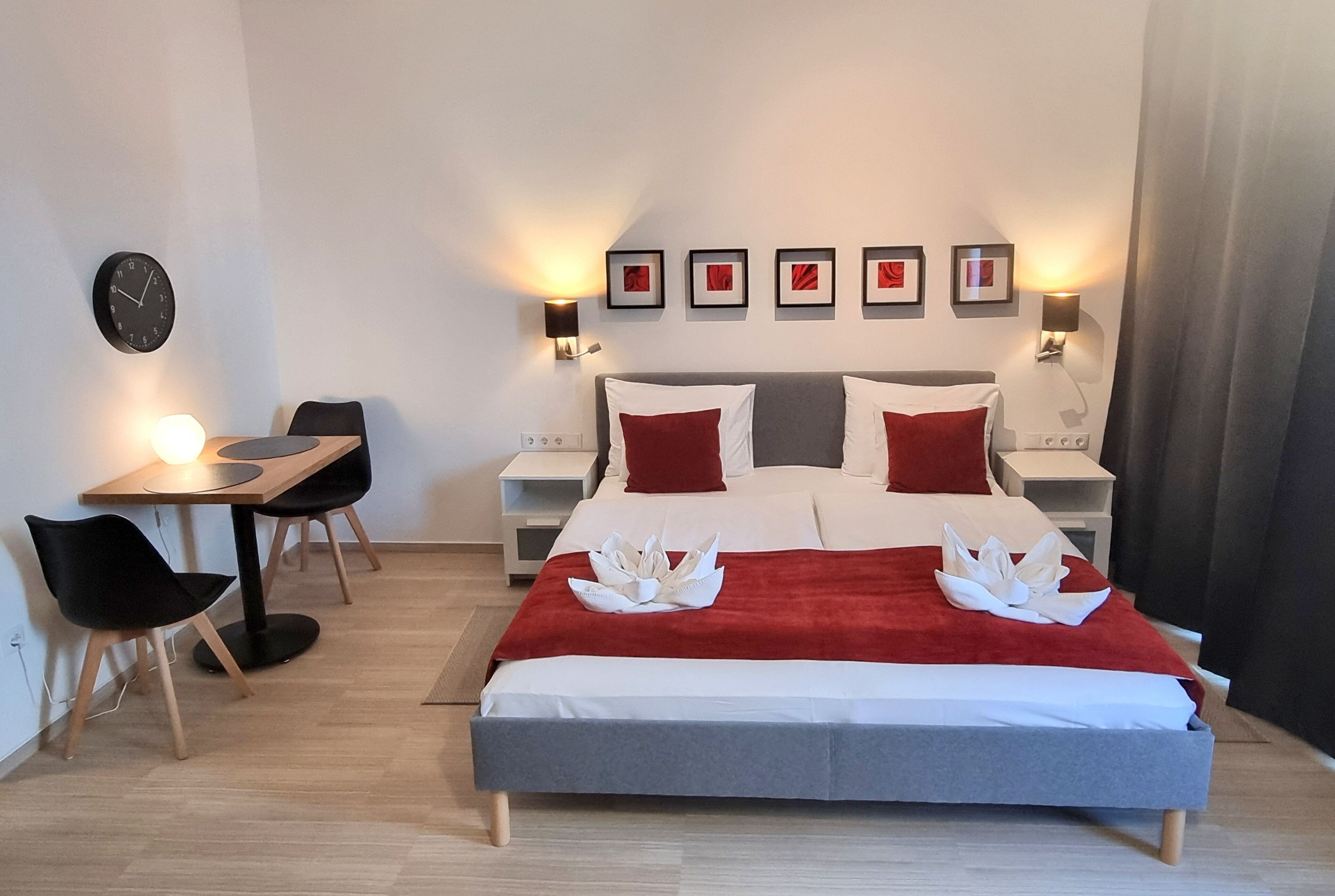 In-room safe, laptop workspace, blackout drapes, soundproofing