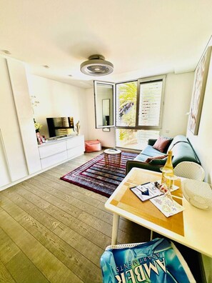 Living area - AMBER Apartments `PINK` Studio in the city center (Morro Jable)