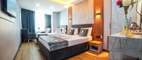 Frette Italian sheets, premium bedding, down duvets, Select Comfort beds