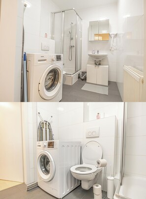 Basic Apartment | Bathroom - 9 Min Metro City Center 1BR 1LR Balcony (Vienna)