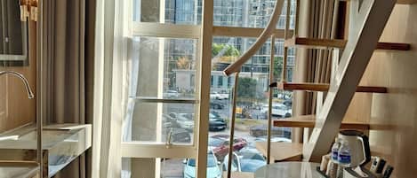 Blackout curtains, iron/ironing board, free WiFi, bed sheets