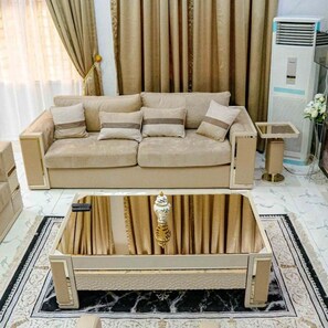 Family Apartment, Balcony, City View | Living area - HOUSE 575  (Abuja)